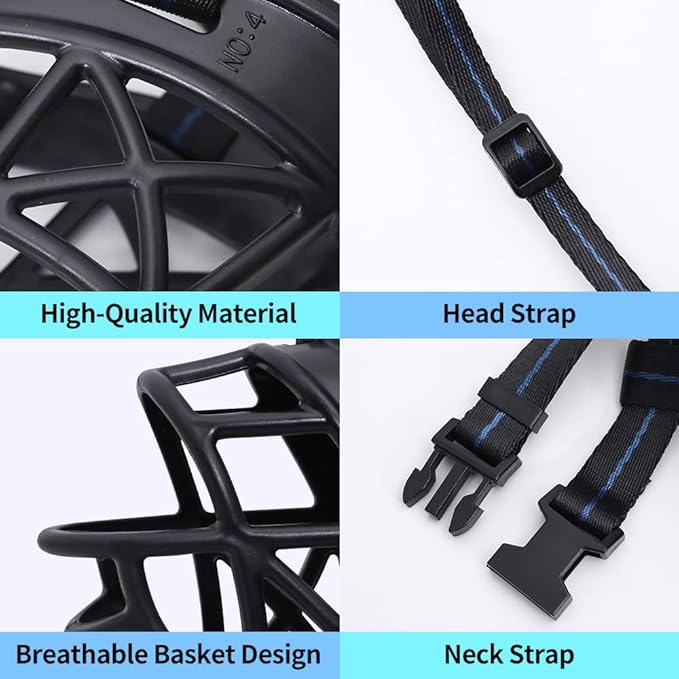 Dog Muzzle, Breathable Basket Muzzles for Small, Medium, Large and X-Large Dogs, Prevent Barking, Biting, Chewing Dog Mouth Cover-PawvioPets