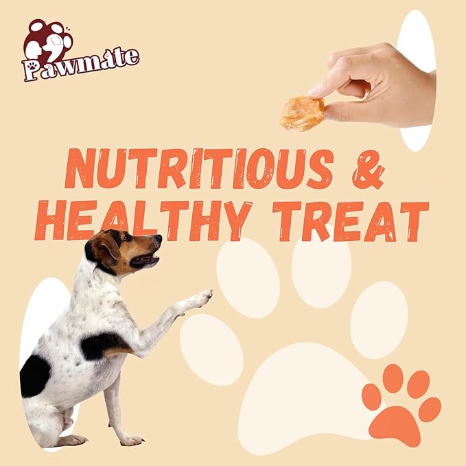 Dog Treats Chicken Wrapped Banana Slices with 1% Taurine, Healthy Training Snacks Rich in Natural Fiber, Rawhide-Free Grain-Free Soft Chews for Small Medium Dogs, 10.6oz-PawvioPets