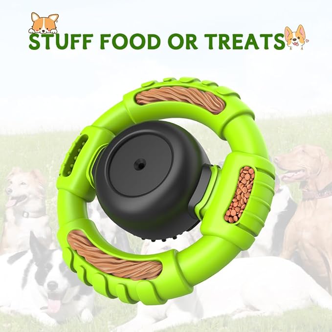 Dog Toys for Aggressive Chewers Large Medium Small Breed Indestructible Durable Tough Squeaky Dog Chew Toys to Keep Them Busy Nylon Rubber Interactive Dog Toys-PawvioPets
