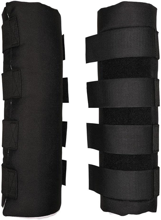 Dura-Tech Quick Wrap No Bow Leg Wraps for Horses | Size 14" | Color Black | Exceptional Leg Coverage | Versatile Use | Secure and Easy Application | Sold in Pairs-PawvioPets