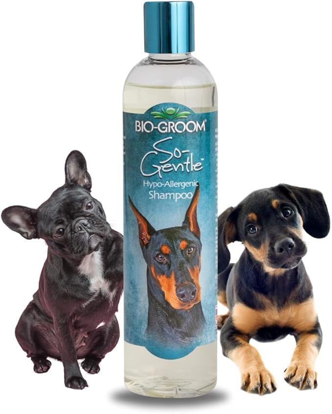 Bio-Groom So-Gentle Hypoallergenic Dog Shampoo - Tearless, Cat & Dog Bathing Supplies, Puppy Shampoo for Gentle Skin, Cruelty-Free, Made in USA, Tear-Free Dog Products - 12 fl oz 1-Pack-PawvioPets