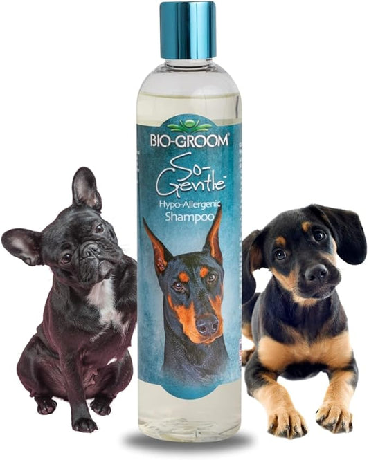 Bio-Groom So-Gentle Hypoallergenic Dog Shampoo - Tearless, Cat & Dog Bathing Supplies, Puppy Shampoo for Gentle Skin, Cruelty-Free, Made in USA, Tear-Free Dog Products - 12 fl oz 1-Pack-PawvioPets
