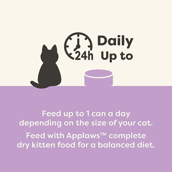 Applaws Natural Wet Kitten Food in Broth, Limited Ingredient Canned Wet Kitten Food, No Additives, Made with Natural Ingredients, Tuna Fillet in Broth (6 x 2.47oz Cans)-PawvioPets