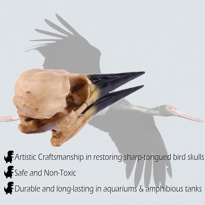 Fish Cave Hideout Ornament Décor for Terrarium Dinosaur Animal Skull Aquarium Large Decorations Betta Tarantula Reptile Snake Decor Bones Halloween-PawvioPets