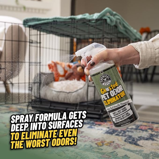 Ghosted Pet Odor Eliminator, Refresh Your Home, Car, Office, & More, from Chemical Guys (32 Fl Oz) - Fresh Citrus Scent - PCS10232-PawvioPets