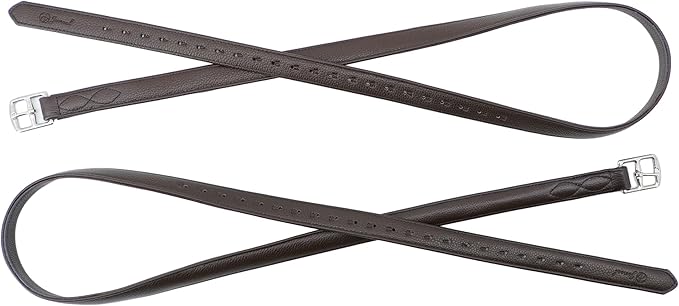 Jeereal Stability English Stirrup Leathers with Strong Nylon Core for Equestrian Riding-PawvioPets