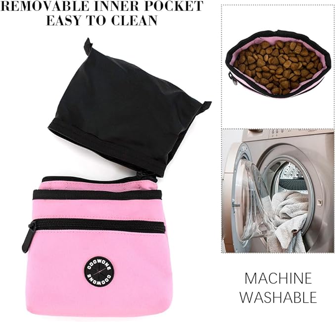 COOWONE Dog Treat Pouch with Pet Training Clicker, Detachable Dog Puppy Training Treat Bag, 900D Oxford Cloth Magnetic Closure Small Dog Walking Bag for Travel or Outdoor Use-PawvioPets