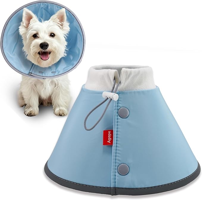 Agape Soft Dog Cone for Small Dogs & Cats, Comfy Dogs Recovery Collar After Surgery, Adjustable E Collar Alternative to Stop Licking, Protective Elizabethan Cones for Pup&Kitty, Comfortable Dog Cones-PawvioPets