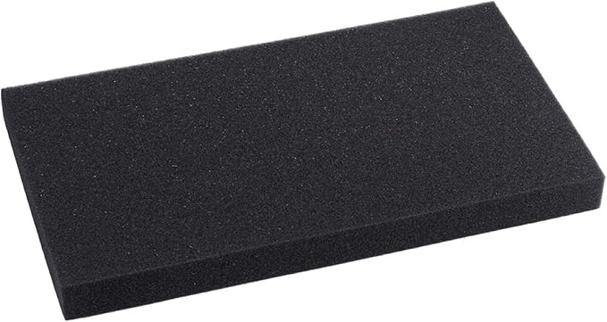 AQUANEAT Aquarium Filter Sponge Open Cell Foam Sheet Bio Sponge Filter Media Pad HMF Fish Tank Sump Divider (23" Lx 12.25" W x 2" H, Black)-PawvioPets