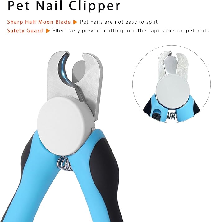 Cat & Dog Nail Clipper and Trimmer with Safety Guard, Avoid Over Cutting Toenail, Equipped with Nail File - Professional Grooming Tool for Pets-PawvioPets