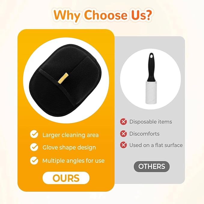 2Pcs Pet Hair Remover Glove, 2025 New Upgrade Electrostatic Gloves Pet Hair Removal ， Reusable Pet Hair Remover Glove，Gloves for Furniture Bed Sheets Couch Clothes Carpet Car Seat-PawvioPets