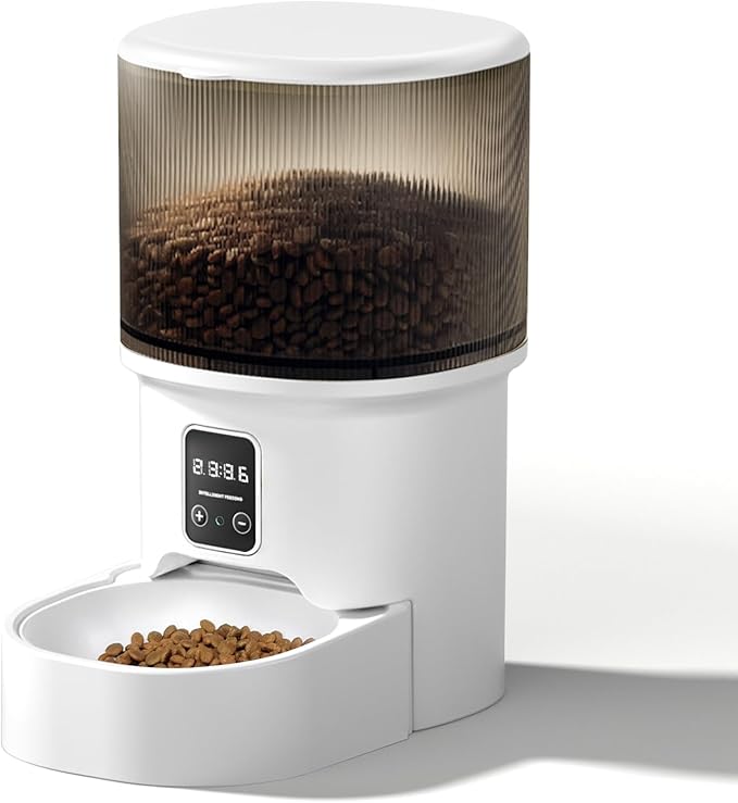 Darlipet Automatic cat Feeder,4L Auto cat Feeder,Programmable Meal & Portions,Freshness Protection, Automatic Cat Food Dispenser for Cats & Dogs, Back-up Battery, Easy to Set up & Clean-PawvioPets