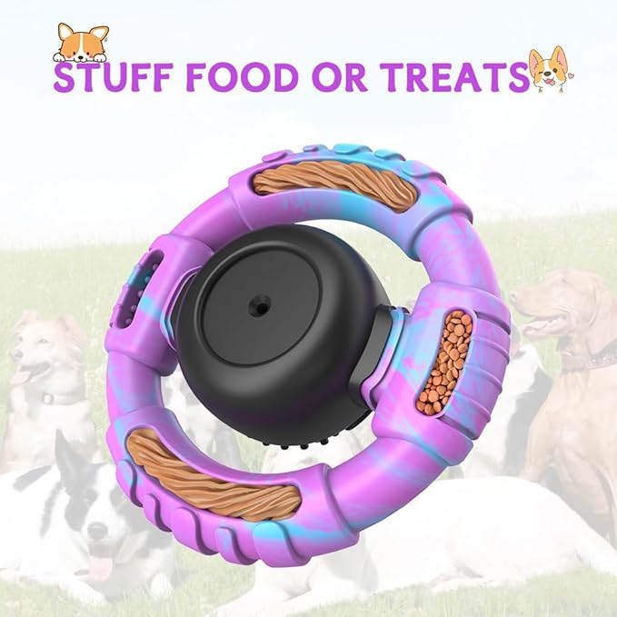 Dog Toys for Aggressive Chewers Large Medium Small Breed Indestructible Durable Tough Squeaky Dog Chew Toys to Keep Them Busy Nylon Rubber Interactive Dog Toys-PawvioPets