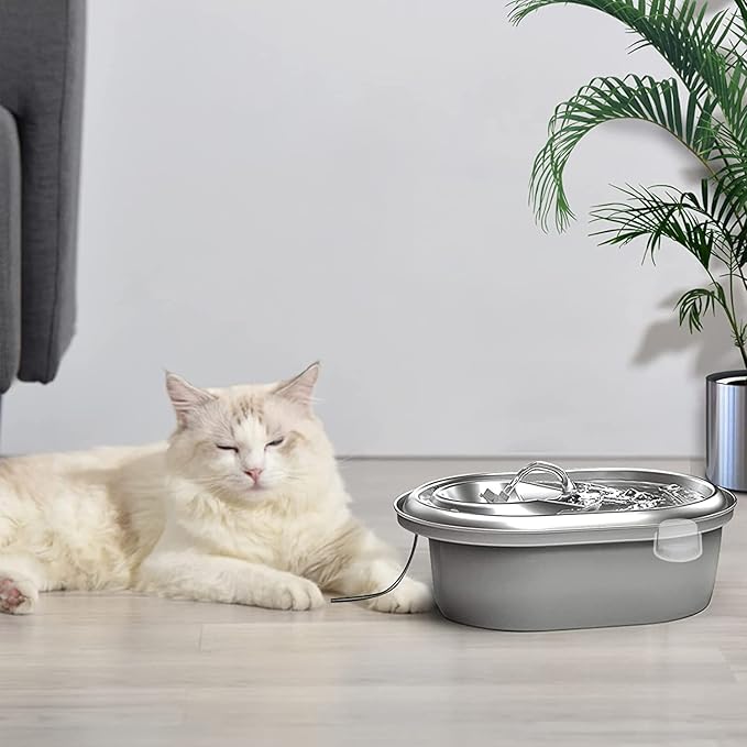 Cat Fountain Filters - 8 Filters with 8 Sponges Replacement for Stainless Steel Pet Fountain-PawvioPets