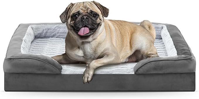 FURTIME Orthopedic Small Dog Beds - Waterproof Ultra Comfy Supportive Foam Pet Couch with Removable Washable Cover, Nonskid Bottom-PawvioPets