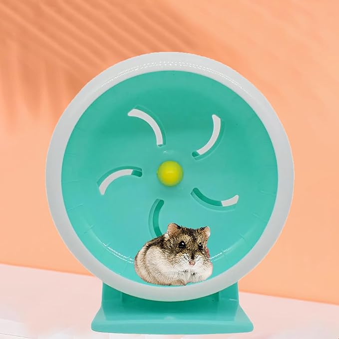 GKYZBB Hamster Wheel, 7 inch Silent Hamster Exercise Running Wheel with Stand,Pet Small Animals Exercise Running Toys,Adjustable Quiet Spinner for Guinea Pigs, Sugar Gliders, Gerbils-PawvioPets