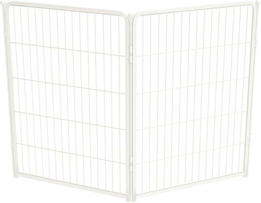 FXW Homeplus Unleashed Indoor Dog Playpen - Stress-Free and Safe Play, Heavy Duty 40 Inch 2 Wire Panels Dog Pen for Medium and Large Dogs, White│Patented-PawvioPets