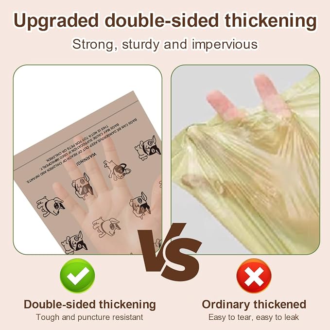 Coffee Dog Poo Bags Coffee scent - 270 Large Biodegradable Poop Bags, Extra Thicken Strong Corn Starch Blended Compostable Leak Proof Poop Waste Bag for Dogs-PawvioPets