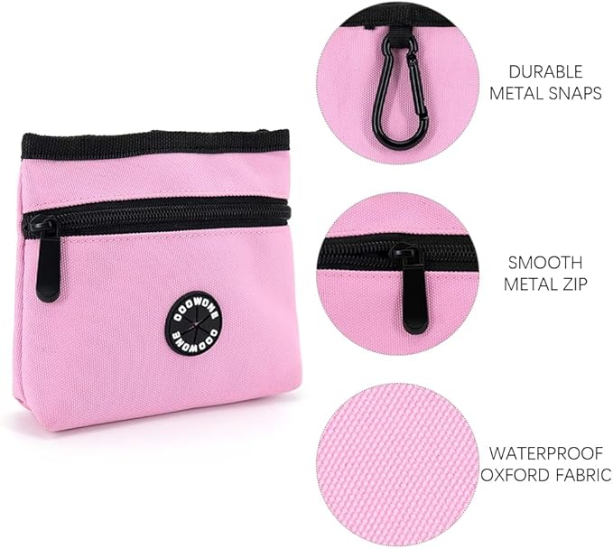 COOWONE Dog Treat Pouch with Pet Training Clicker, Detachable Dog Puppy Training Treat Bag, 900D Oxford Cloth Magnetic Closure Small Dog Walking Bag for Travel or Outdoor Use-PawvioPets