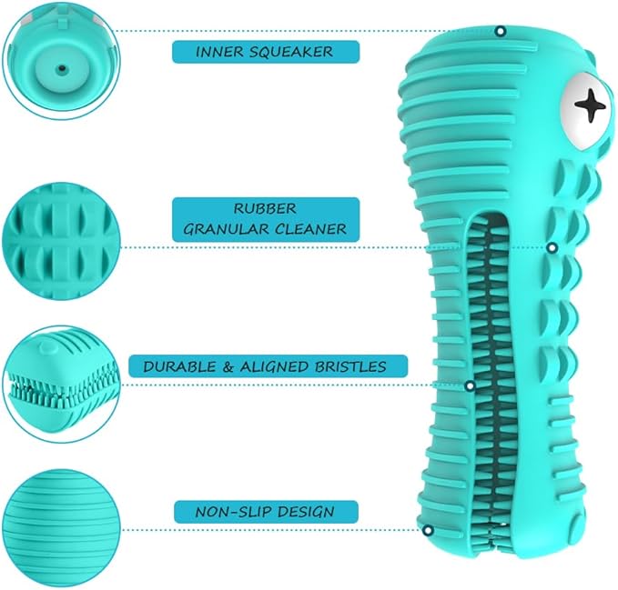 Dog Toys for Aggressive Chewers Large Medium Breed, Indestructible Dog Toothbrush Chew Toys, Squeaky Interactive Tough Extremely Durable, Dogs Toys to Keep Them Busy-PawvioPets