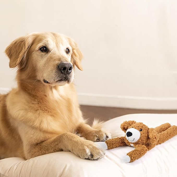 DODODOLA Dog Toys Plush Partial Stuffing Puppy Chew Toys for Teething Soft Squeaky Dog Toy to Keep Them Busy for Small Medium Big Large Dogs Pet-PawvioPets