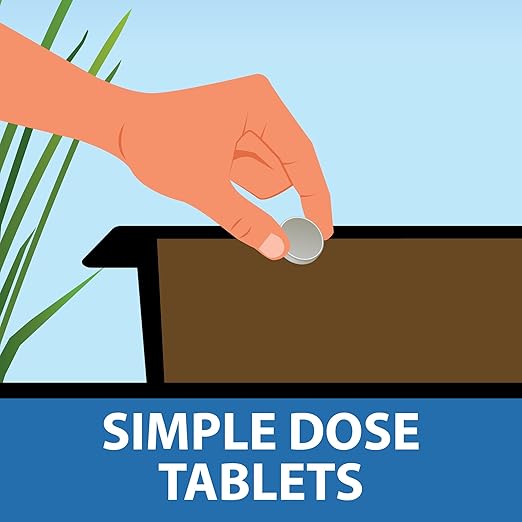 CrystalClear Thrive Aquatic Pond Plant Food, Fish Safe Water Garden Fertilizer, Nutrients Boost Lily & Lotus Flower Bloom & Root Growth, 60 Tablets-PawvioPets