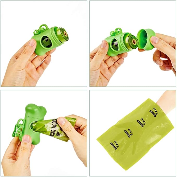 Dog Poop Bags, 60 Rolls / 900 Count Dog Waste Bags with Dispenser and Leash Clip, Unscented, Extra Thick and Strong Poop Bags for Dogs-PawvioPets