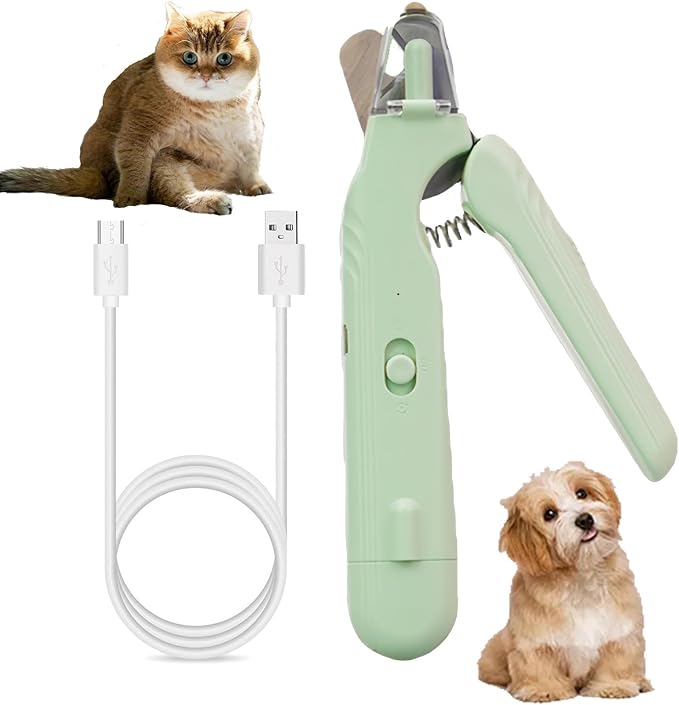 2 In 1 Pet Nail Clipper and Grinder, Professional Electric Rechargeable Pet Nail Fast Trimmer, Painless, Claw Care Grooming, Smoothing, Silent - Shockproof, For Small, Large Dogs & Cats, upgraded-PawvioPets