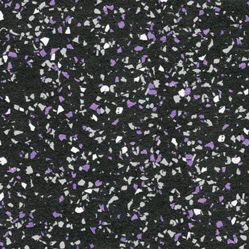 American Floor Mats - Extreme Rubber Gym Tiles - 1 Inch Thick Colorful Rubber Gym Tiles - Superior Shock and Sound Absorbing Tiles - 35% Purple/Grey/White 10 Tile Pack (Covers 40 Sq Ft)-PawvioPets