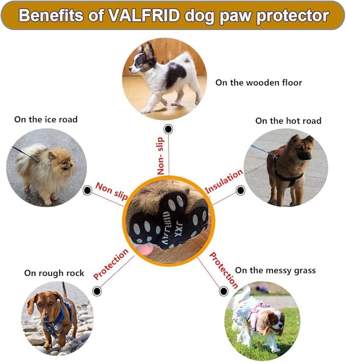 Dog Paw Pads Anti-Slip Paw Protector,15 Sets-60 Pads Keeps Dogs from Slipping On Hardwood Floors,Traction Control Non-Skid Stronger Adhesive for Senior Dogs and Weak Paws Multicolor XXXL-PawvioPets