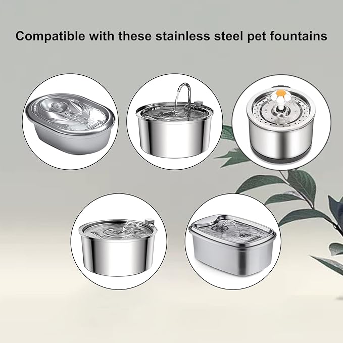 8 Pack Round Sponges Foam Filters, Petilog Cat Water Fountain Filters, Pet Fountain Filter Replacement-PawvioPets