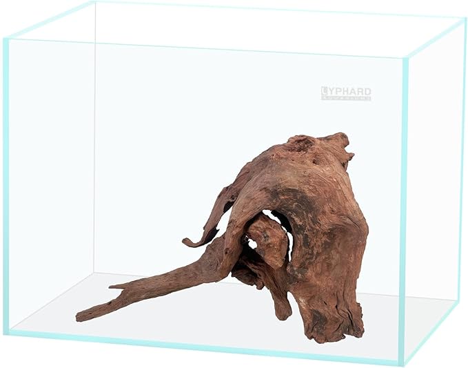 15 Gallon Rimless Aquarium, Ultra Clear Glass Low Iron Rectangular Fish Tank L19.6×W13×H13.8 Inches Thickness 6mm with EVA Foam Mat Included-PawvioPets