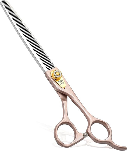 Fenice Peak Professional Thinning Scissors for Dog Cat 7/7.5'' Pet Grooming Scissors 440C Stainless Steel Thinning Shears for Dogs 50/56 Teeth-PawvioPets