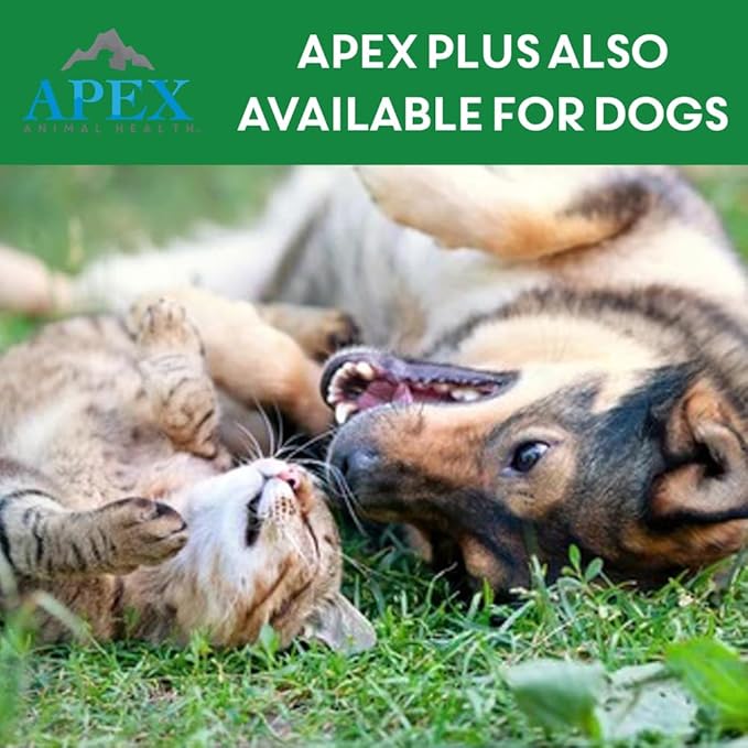 Apex Plus Flea Treatment for Cats, 1.5+ lbs | 3-Month Supply | Cat Flea and Tick Treatment Drops | 24-Hour Activation, Waterproof, 30-Day Protection-PawvioPets