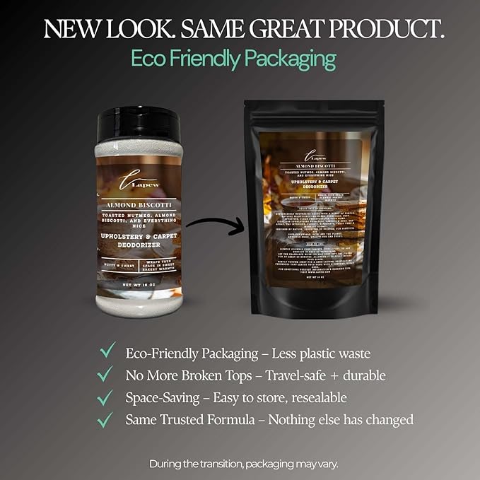 Almond Biscotti Carpet Freshener Powder: Powerful Odor Eliminator for Home, Upholstery Deodorizer, Carpet Deodorizer, Pet Urine, Cat Litter Box - Nutmeg & Spice Fragrance-PawvioPets