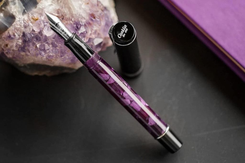 Conklin Duragraph Fountain Pen Purple Nights - Extra Fine Nib, Precision Writing Instrument with Rich Purple Finish