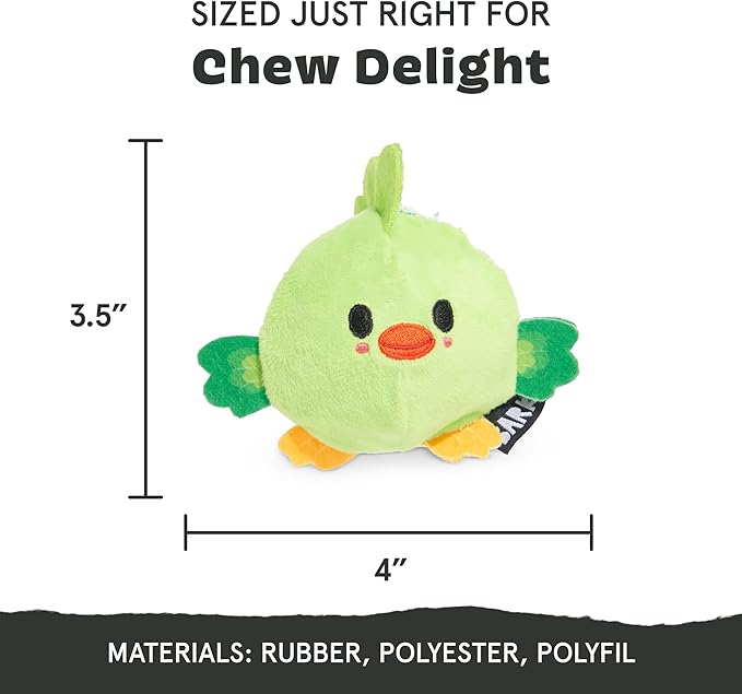 Barkbox Piper Parrot Dog Toy for Small Dogs, Perfect for Flipping Fun and Tearable Outer Layer with Bonus Toy Inside for Extra Playtime Excitement-PawvioPets