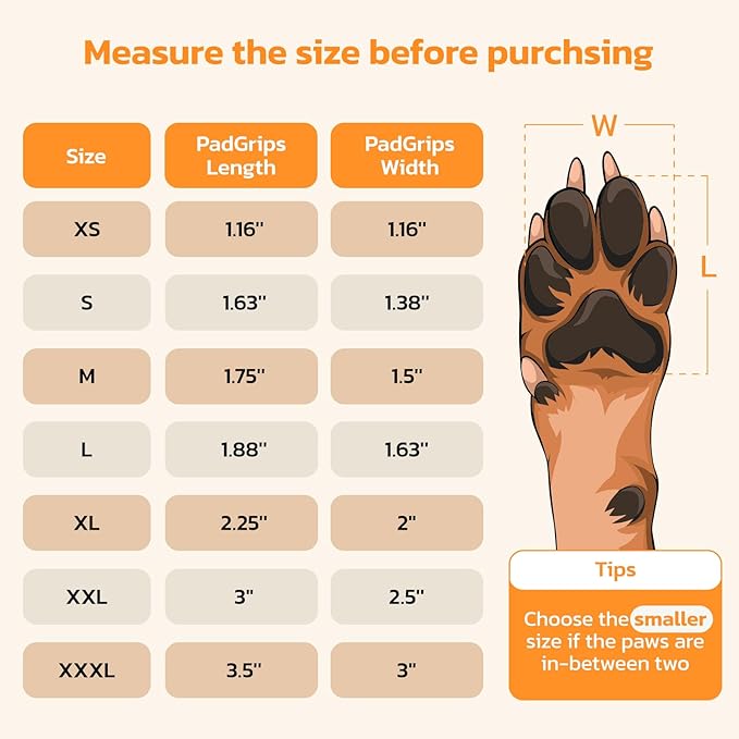 Anti-Slip Dog Paw Protector Pads for Senior Dogs, Dog Paw Blue Stickers with Strong Traction on Hardwood Floor, Dog Essentials,12sets(48pcs) S(4-10lbs)-PawvioPets