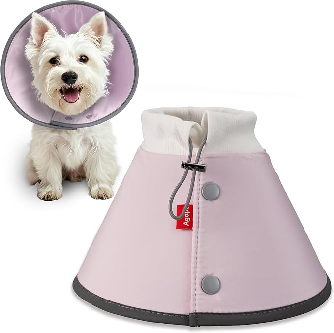 Agape Soft Dog Cone for Small Dogs & Cats, Comfy Dogs Recovery Collar After Surgery, Adjustable E Collar Alternative to Stop Licking, Protective Elizabethan Cones for Pup&Kitty, Comfortable Dog Cones-PawvioPets