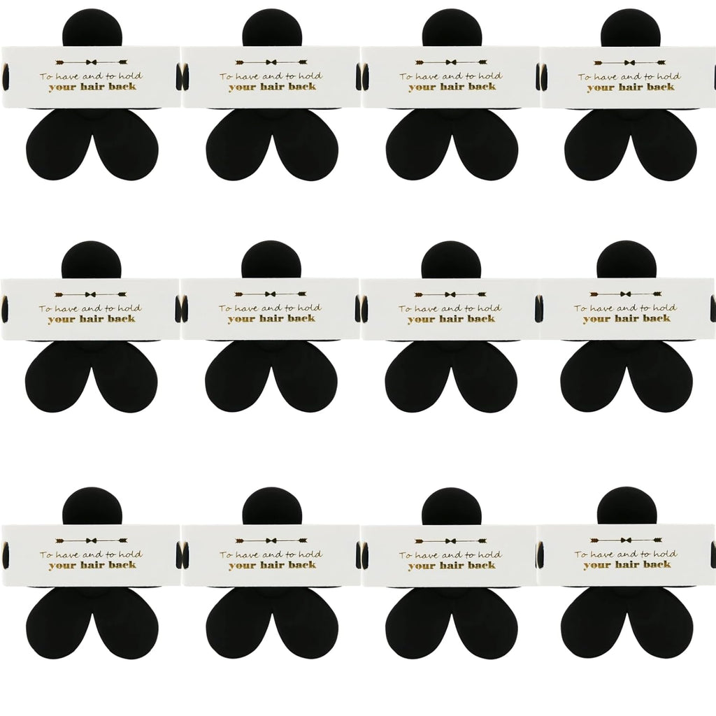 Hair Clip, Bridesmaid Proposal Gifts Flower Hair Claws Bachelorette Clip 12pcs Large Matte Black Hair Claw Clips Teen Girls Trendy Stuff Cute Hair Clips for Wedding Party Favors