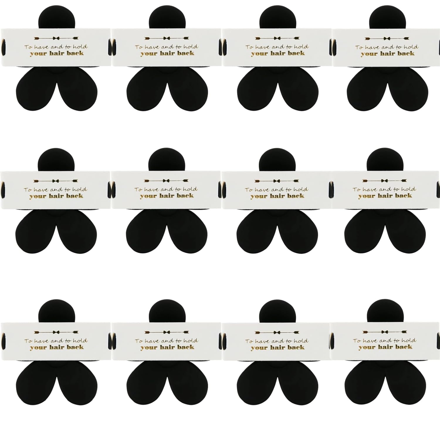 Hair Clip, Bridesmaid Proposal Gifts Flower Hair Claws Bachelorette Clip 12pcs Large Matte Black Hair Claw Clips Teen Girls Trendy Stuff Cute Hair Clips for Wedding Party Favors