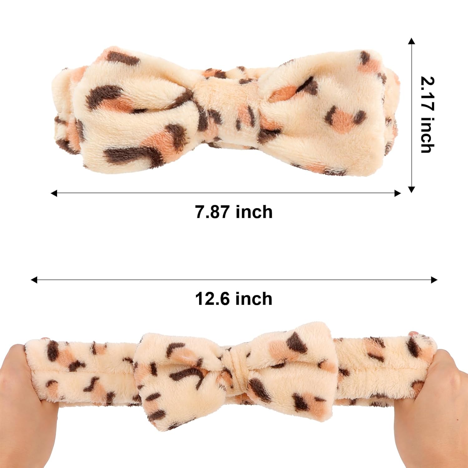 Semato Leopard Spa Headband Bachelorette Party Favor Set Skincare Headbands for Women Gifts and Party Supplies (leopard)