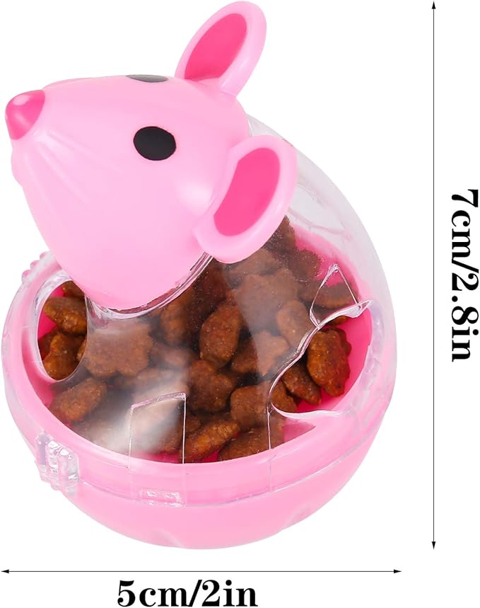 2Pcs Cat Treat Dispenser Toy, Mouse Shape Cat Interactive Toy and Food Dispenser for Pet Increases IQ Interactive & Food Dispensing-PawvioPets