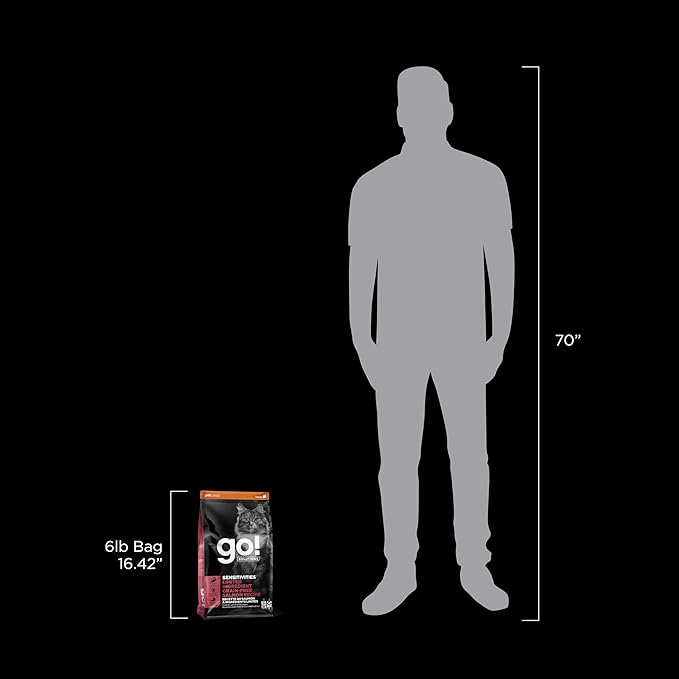 Go! Solutions Sensitivities Limited Ingredient, Grain-Free Dry Cat Food, Salmon Recipe for Sensitive Stomach, 6 lb Bag-PawvioPets