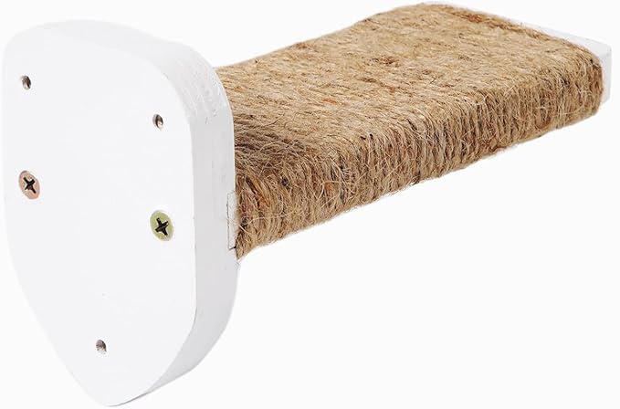 3-in-1 Cat Climbing Wall Steps with Hemp Rope, Shelves and Perches - Wall-Mounted Cat Furniture Set with Scratching Pads (White)-PawvioPets