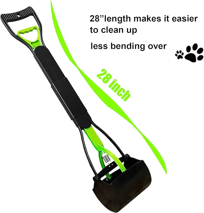 28" Large Pooper Scooper for Dogs, Heavy Duty Poop Scooper for Large Medium & Small Dog, Pet Dog Pooper Scooper for Grass & Gravel Pick Up-PawvioPets