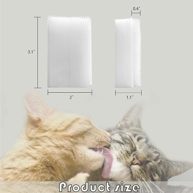 2PC Soft Cat Brush for Grooming - Gentle Cat Tongue Brush with 1300+ Barbed Serrations, Brushes for Sensitive Cats - Lightweight, gentle, Perfect for Daily Grooming & Enhancing Bonding-PawvioPets