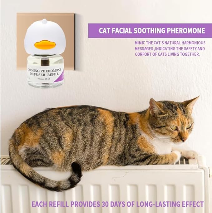 Calming Pheromone Diffuser Kit for Cats, Reduces Fighting, Spraying & Scratching (48 mL)-PawvioPets