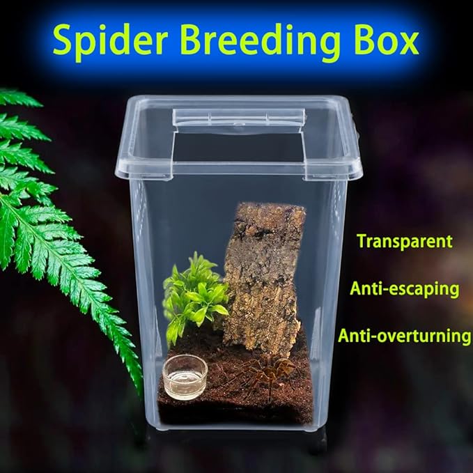 4 Pcs Insect Spider Terrariums Breeding Box Hatching Container Small Reptile Arboreal Spider Mantis Scorpion Centipede Acrylic Breeding Box-PawvioPets