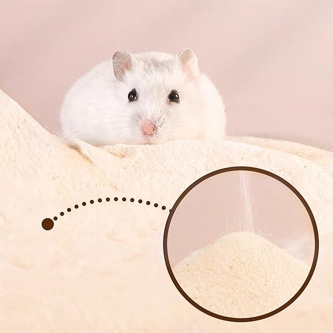 DR.DUDU Hamster Bath Sand, 6.6lb Dust Free Desert Sand or Potty Litter Sand for Hamster Chinchillas Gerbil Syrian Mice Small Animals (Beige)-PawvioPets